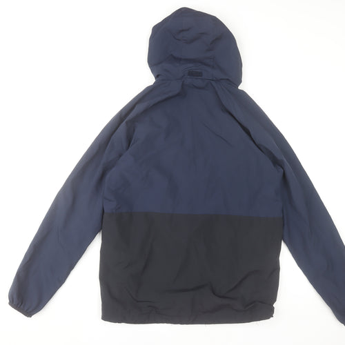 Umbro Men’s Blue Windbreaker Full Zip Hooded Jacket M