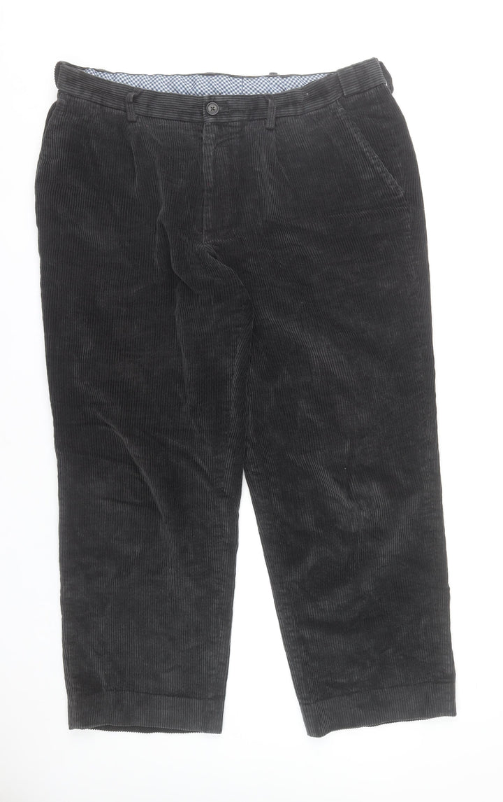 Maine New England Men's Black Corduroy Chino Trousers 38S
