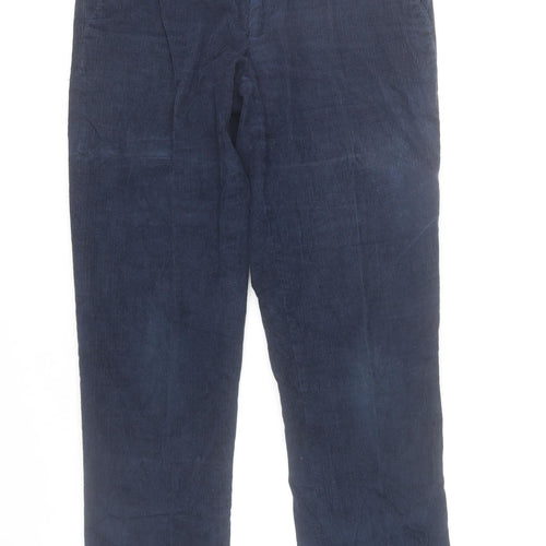 Stefano Conti Men's Blue Corduroy Chino Trousers Size 34 Regular