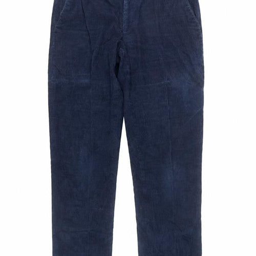 Stefano Conti Men's Blue Corduroy Chino Trousers Size 34 Regular
