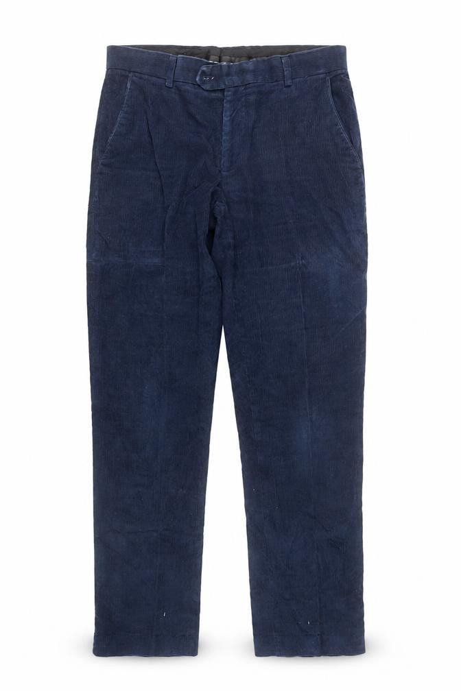 Stefano Conti Men's Blue Corduroy Chino Trousers Size 34 Regular