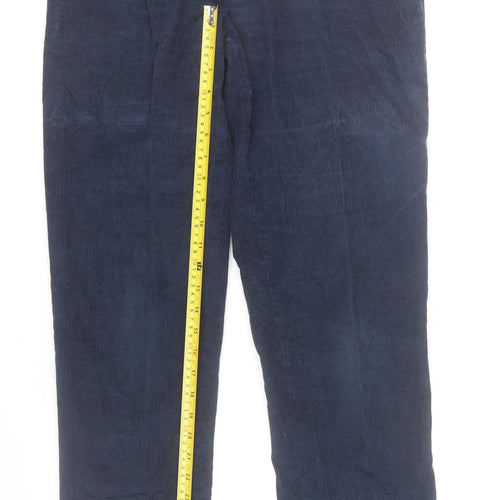 Stefano Conti Men's Blue Corduroy Chino Trousers Size 34 Regular