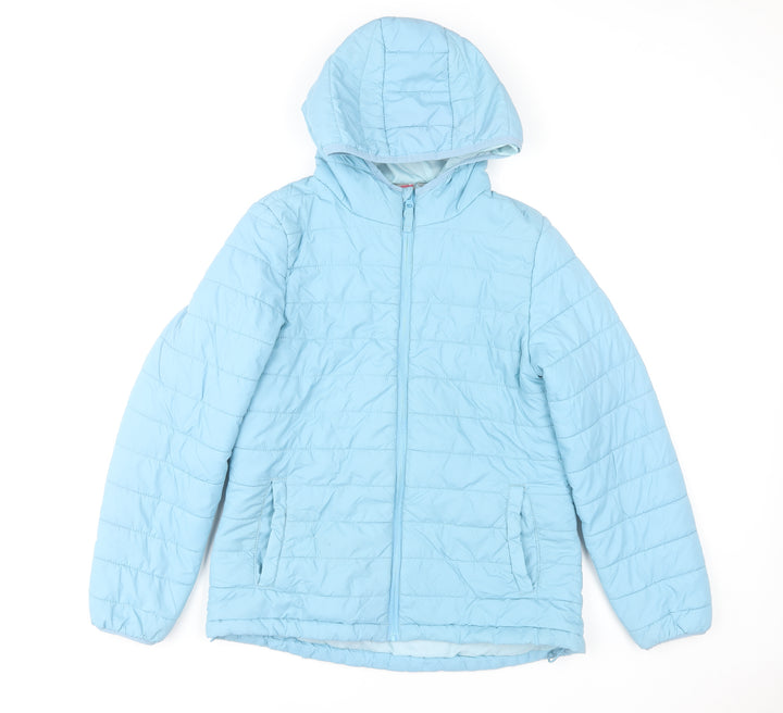 Peter Storm Womens Blue Size 10 Quilted Hooded Puffer Jacket