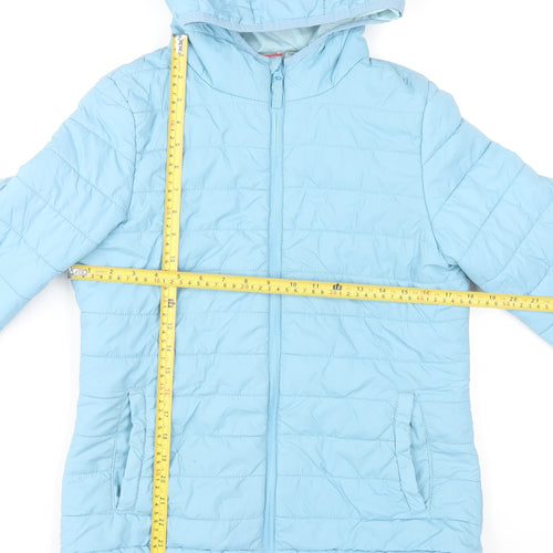 Peter Storm Womens Blue Size 10 Quilted Hooded Puffer Jacket