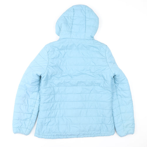 Peter Storm Womens Blue Size 10 Quilted Hooded Puffer Jacket