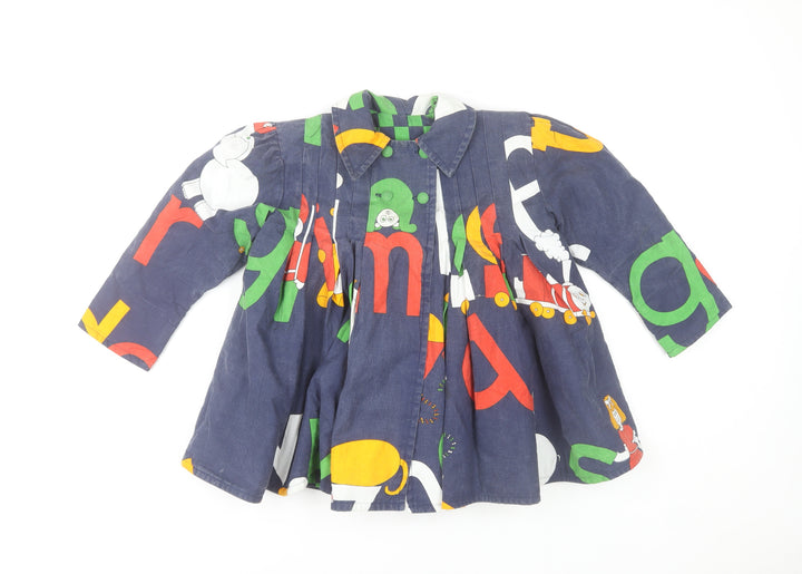 Poppy Ltd Multicoloured Alphabet Print Cotton Baby Coat 18 Months