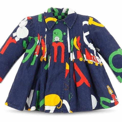 Poppy Ltd Multicoloured Alphabet Print Cotton Baby Coat 18 Months