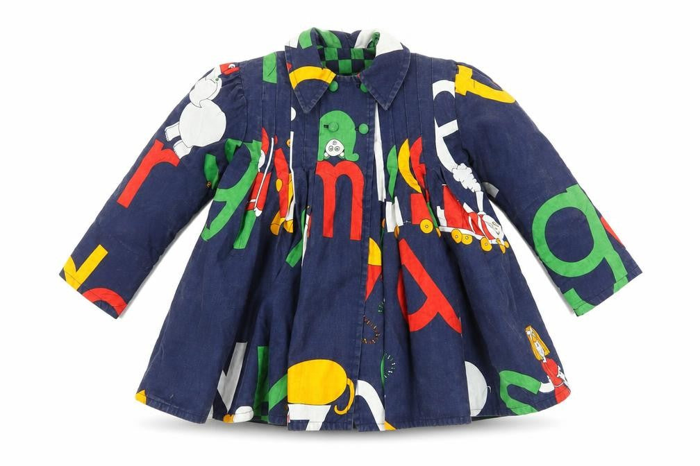 Poppy Ltd Multicoloured Alphabet Print Cotton Baby Coat 18 Months