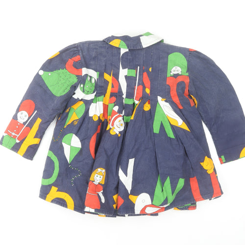 Poppy Ltd Multicoloured Alphabet Print Cotton Baby Coat 18 Months