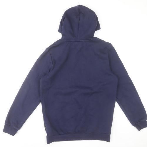 Puma Women's Navy Pullover Hoodie Small Cotton Blend Logo Sweatshirt