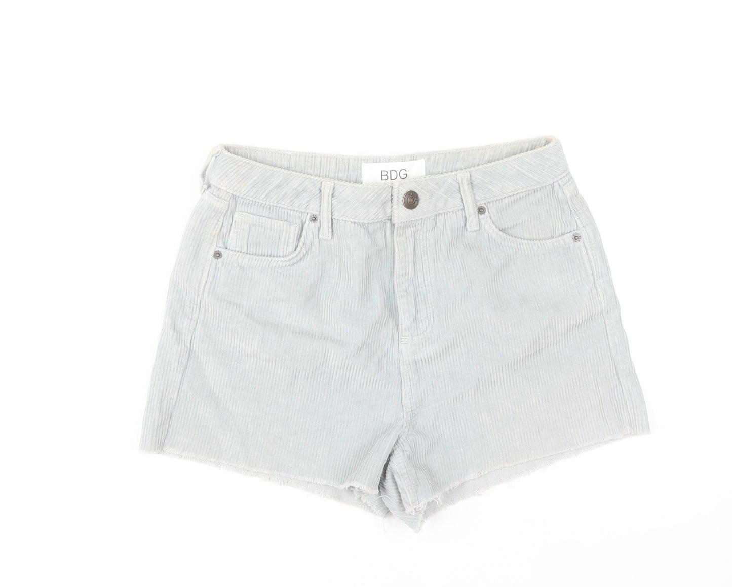 BDG Women Blue High Rise Cut-Off Corduroy Shorts Size 10