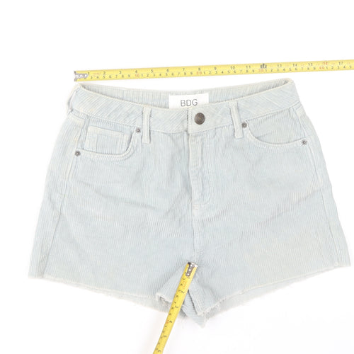BDG Women Blue High Rise Cut-Off Corduroy Shorts Size 10
