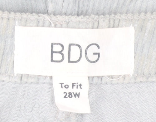 BDG Women Blue High Rise Cut-Off Corduroy Shorts Size 10