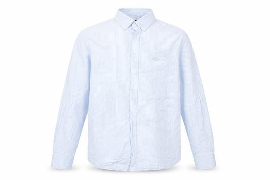 Paul Costelloe Men's Blue Striped Button-Down Formal Shirt M