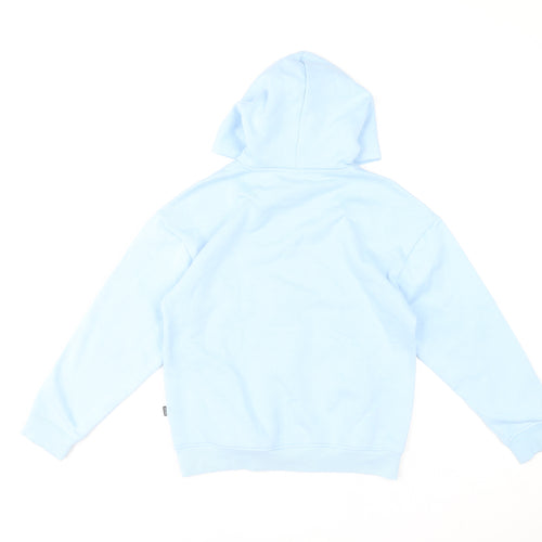 Puma Girls Blue Pullover Hoodie 11-12 Years Graphic Logo Fleece Sweatshirt