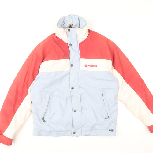 Phoenix Women's Blue Red Ski Puffer Jacket S Winter Retro Outdoor