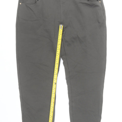 Miss Bon Women’s Grey Stretch Jegging Trousers Size 16