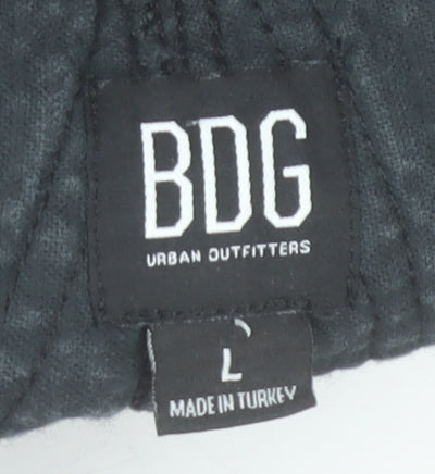 BDG Urban Outfitters Women's Black Corduroy Pinafore Dress L