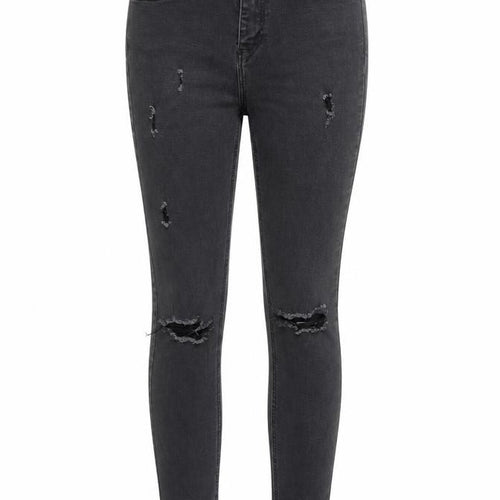 Denim Co. Womens Black Skinny Distressed Jeans Size 6 Slim Fit
