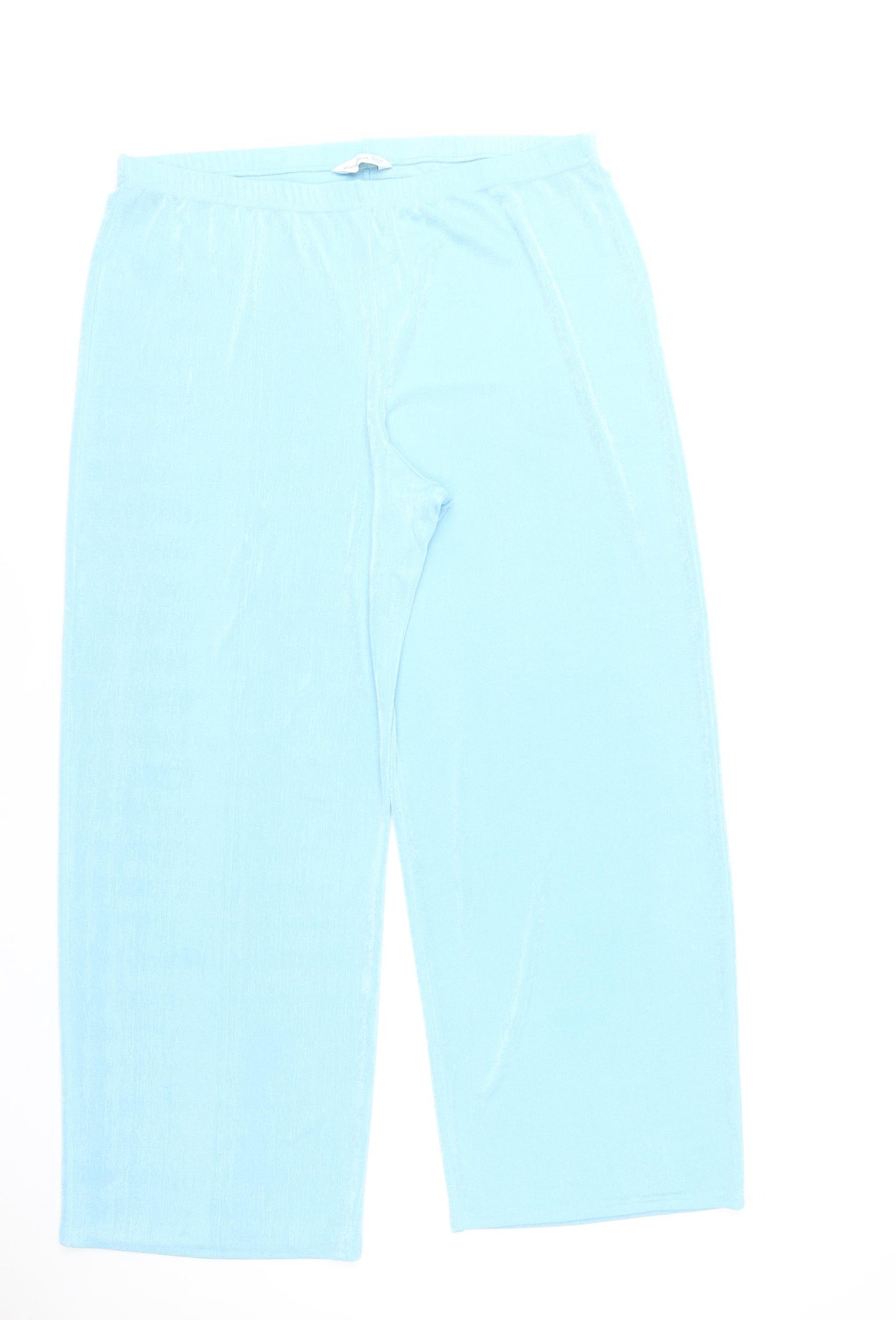 Heather Valley Women’s Blue Velour Stretch Trousers Size 20-22