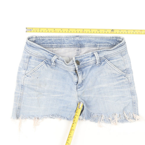 United Colors of Benetton Girls Blue Denim Cut-Off Shorts Size 12 Years