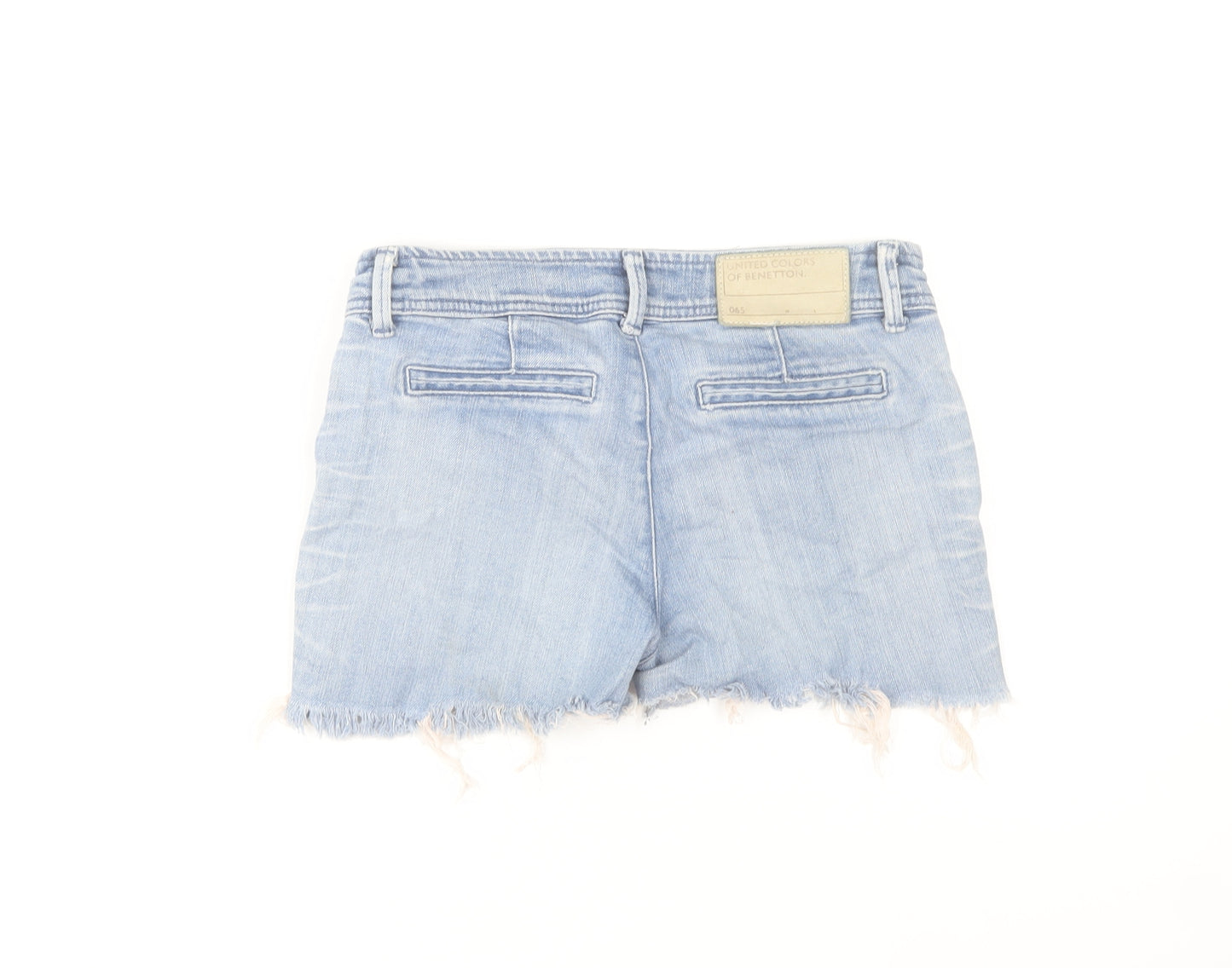United Colors of Benetton Girls Blue Denim Cut-Off Shorts Size 12 Years