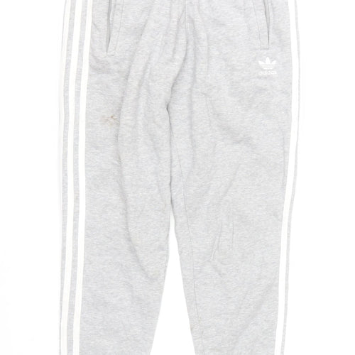 Adidas Mens Grey Jogger Sweatpants Size S Elastic Waist Casual