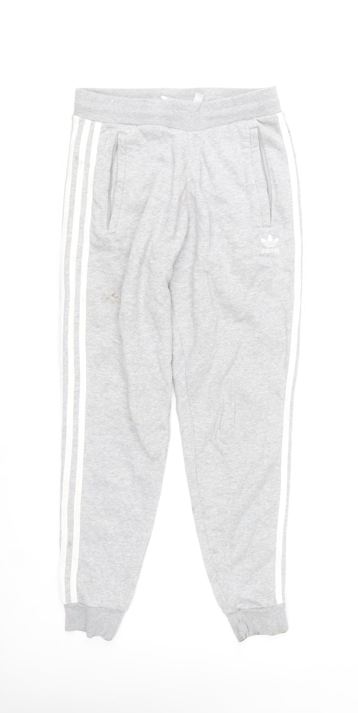 Adidas Mens Grey Jogger Sweatpants Size S Elastic Waist Casual