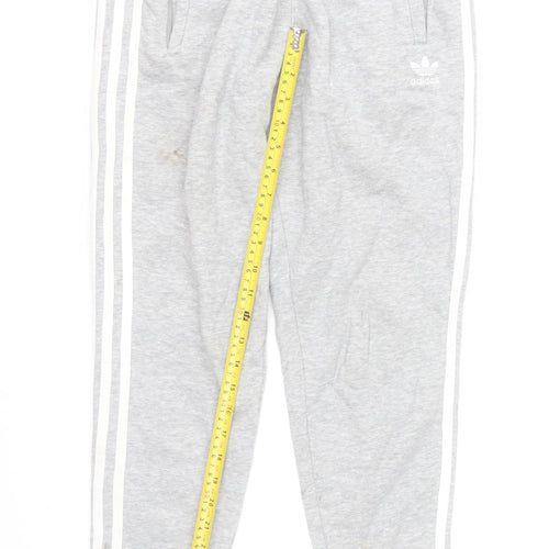 Adidas Mens Grey Jogger Sweatpants Size S Elastic Waist Casual