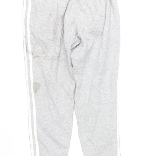 Adidas Mens Grey Jogger Sweatpants Size S Elastic Waist Casual