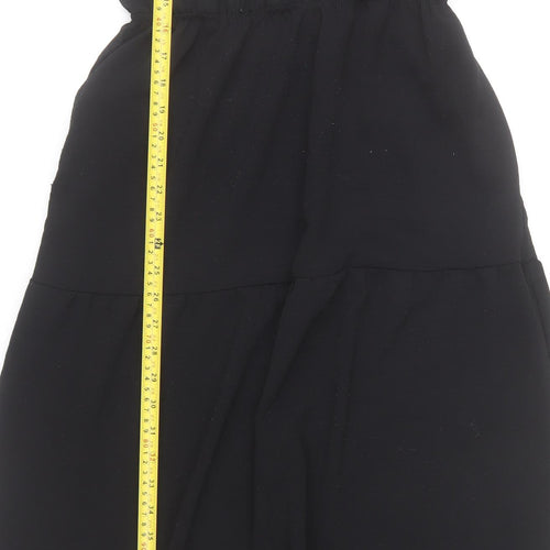 Monteau Los Angeles Women Black Midi A-Line Dress Size M