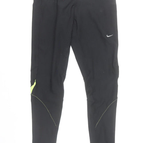 Nike Women's Black Fit Dry Running Leggings UK 12-14