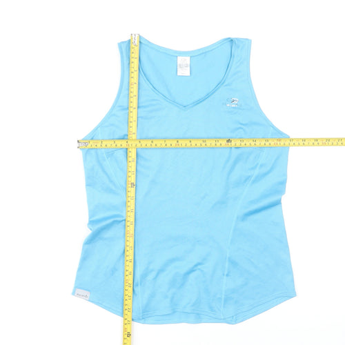 Kalenji Women's Blue V-Neck Sports Tank Top Size 12