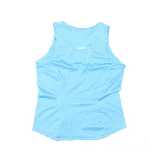 Kalenji Women's Blue V-Neck Sports Tank Top Size 12