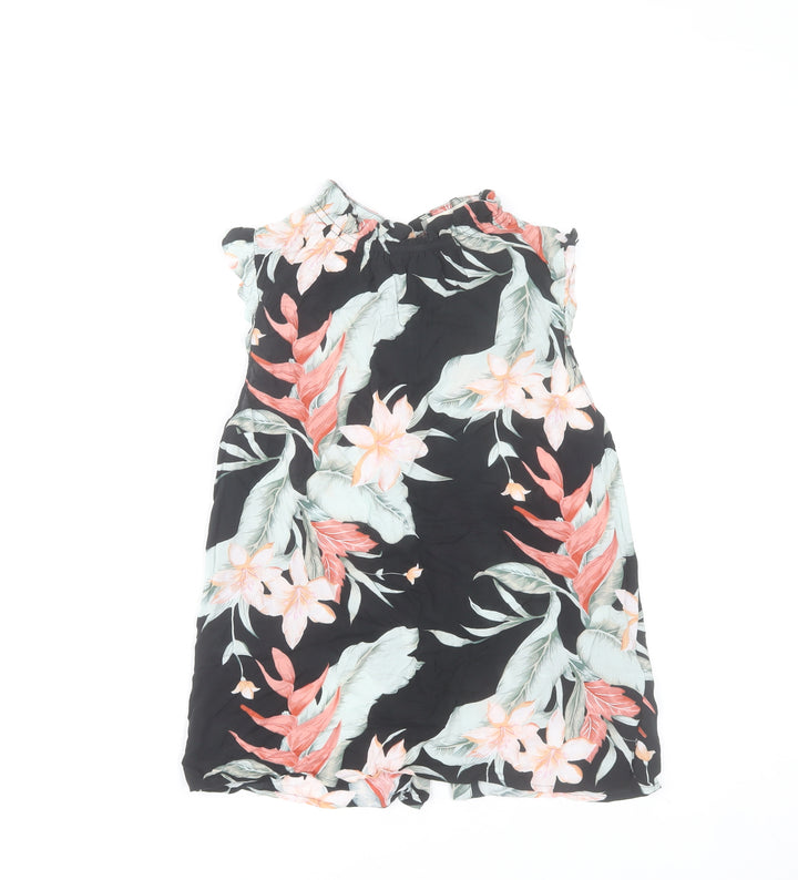 Oasis Womens Multicoloured Floral Sleeveless Tunic Blouse UK 10