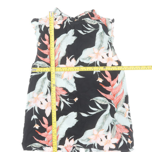 Oasis Womens Multicoloured Floral Sleeveless Tunic Blouse UK 10