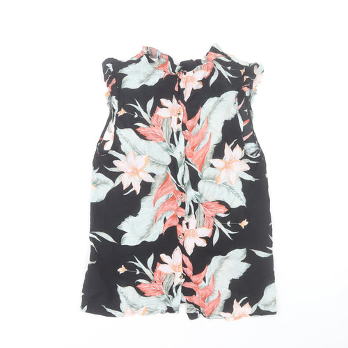 Oasis Womens Multicoloured Floral Sleeveless Tunic Blouse UK 10
