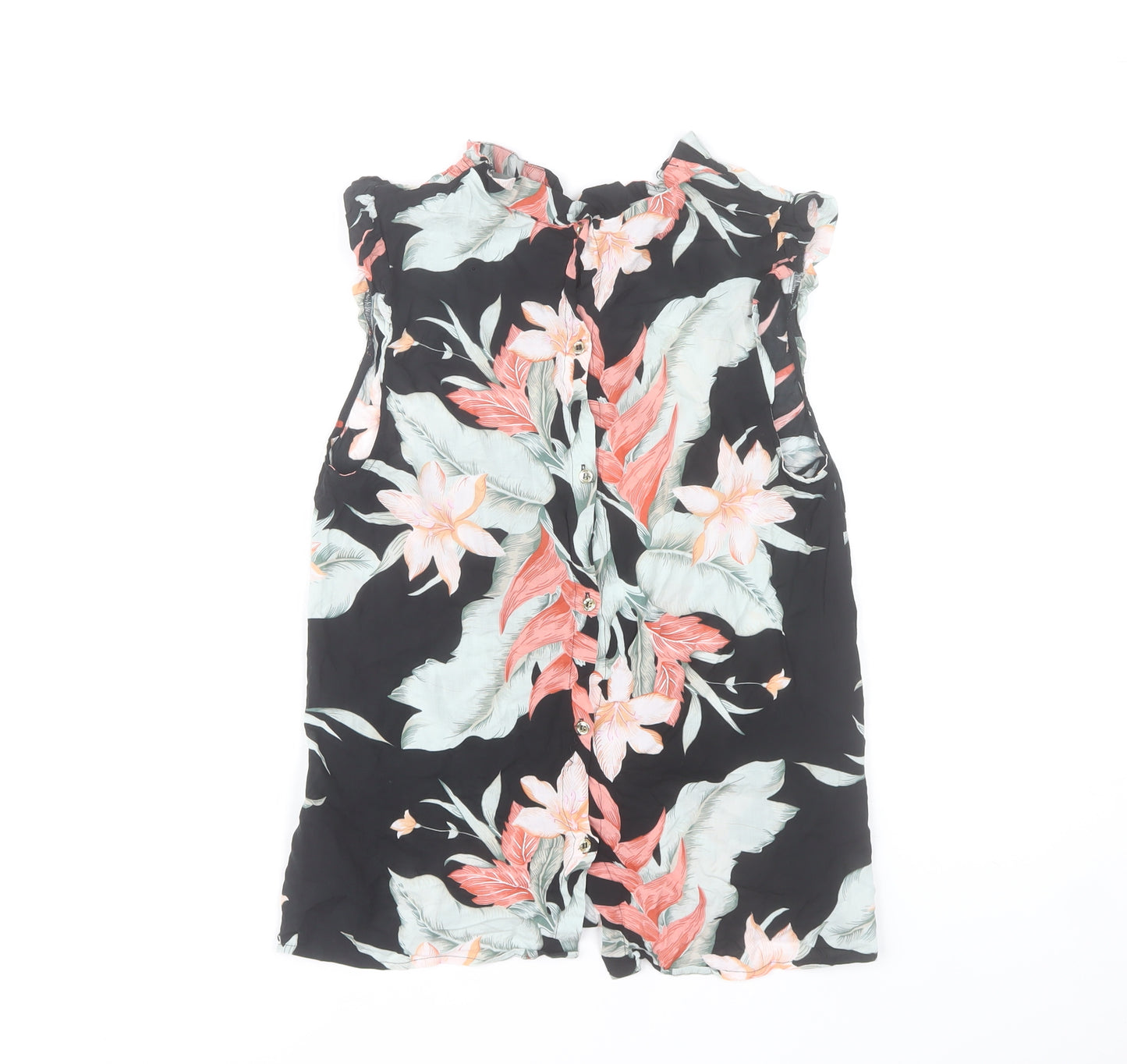 Oasis Womens Multicoloured Floral Sleeveless Tunic Blouse UK 10