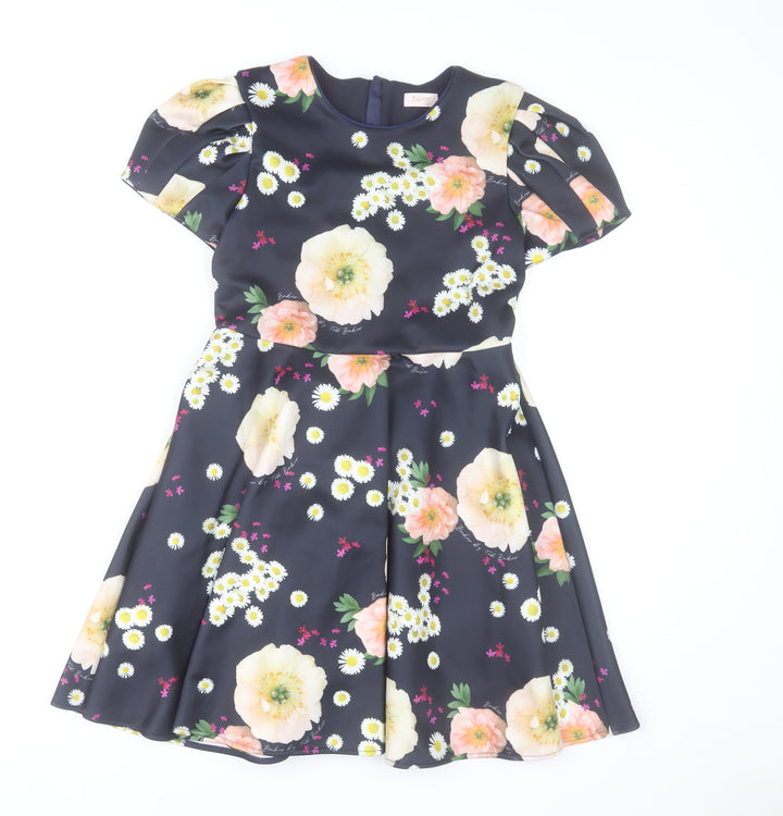 Ted Baker Teens Multicoloured Floral Fit & Flare Dress Size 12