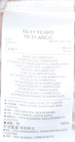 Gap Kids Girls Beige Floral Cotton Camisole Tank Top 10-11 Years