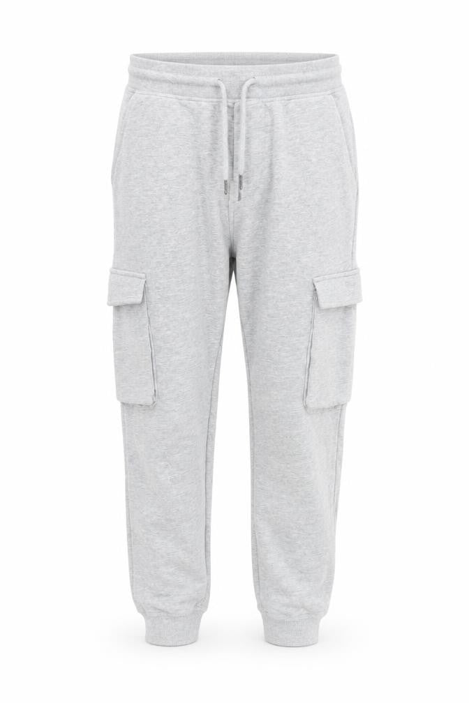 Front view of Tokyo Laundry Men's Grey Cargo Sweatpants, size S