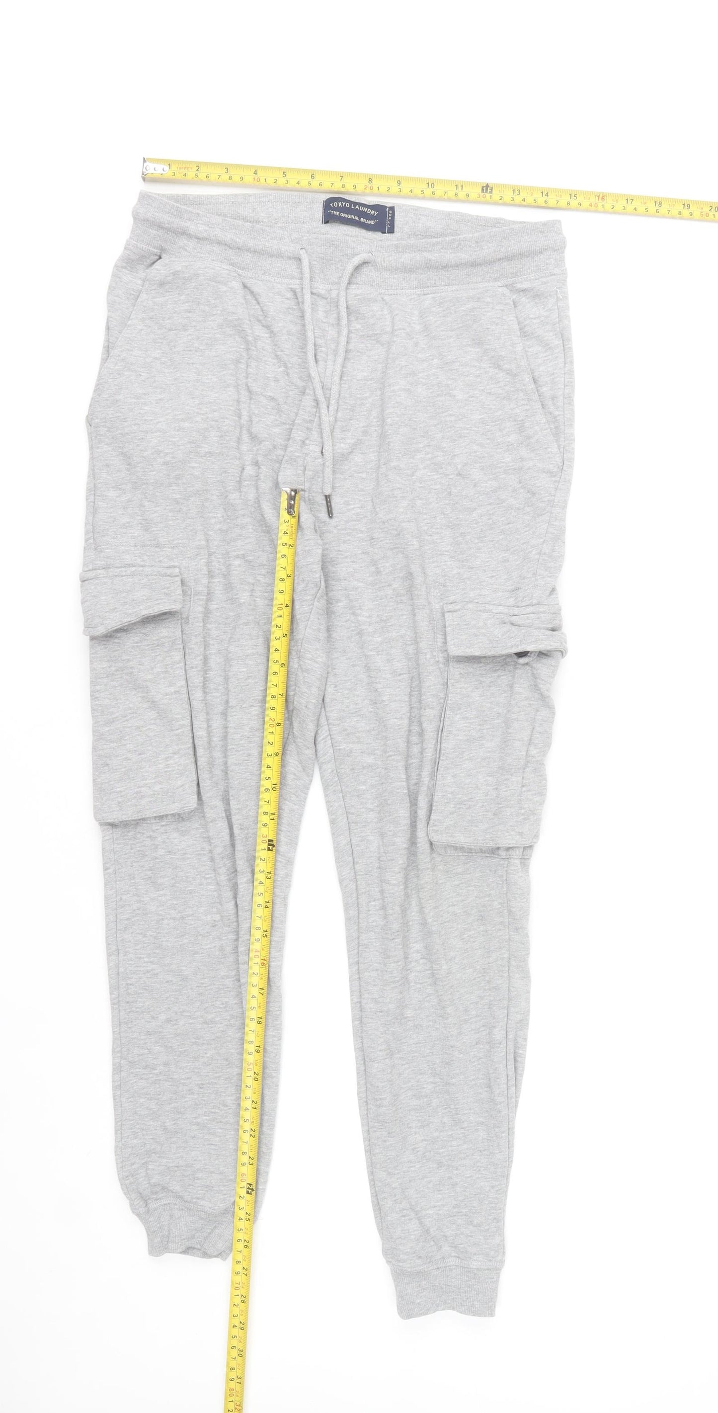 Tokyo Laundry Men's Grey Cargo Sweatpants Size S