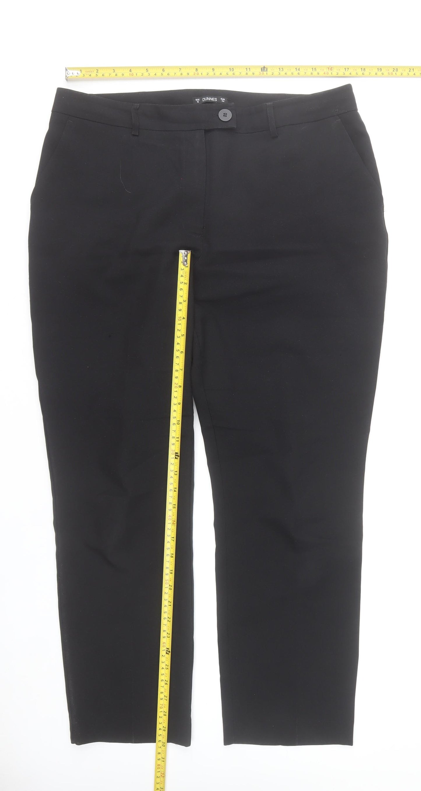 Dunnes Stores Women’s Black Stretch Slim Trousers Size 16