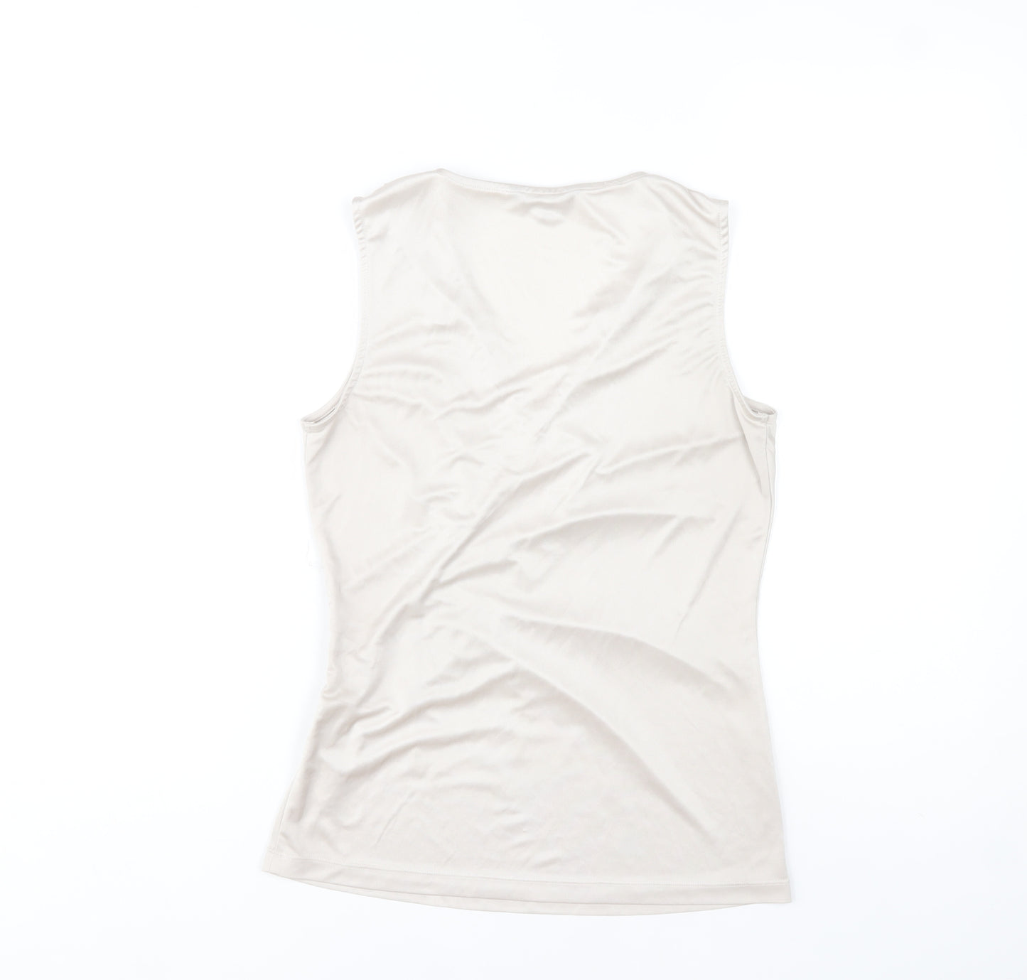 Jasper Conran Women’s Beige Wrap Sleeveless Blouse Size 10