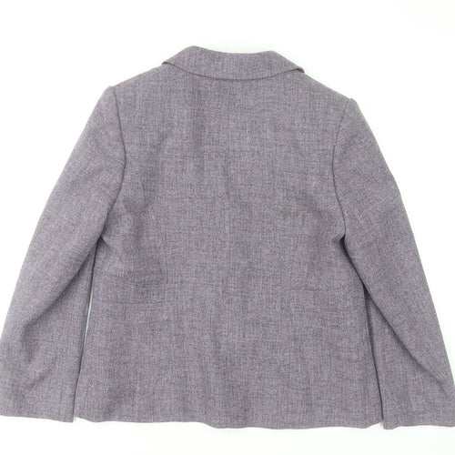 Eastex Womens Grey Polyester Blazer Jacket Size 12 Classic Formal