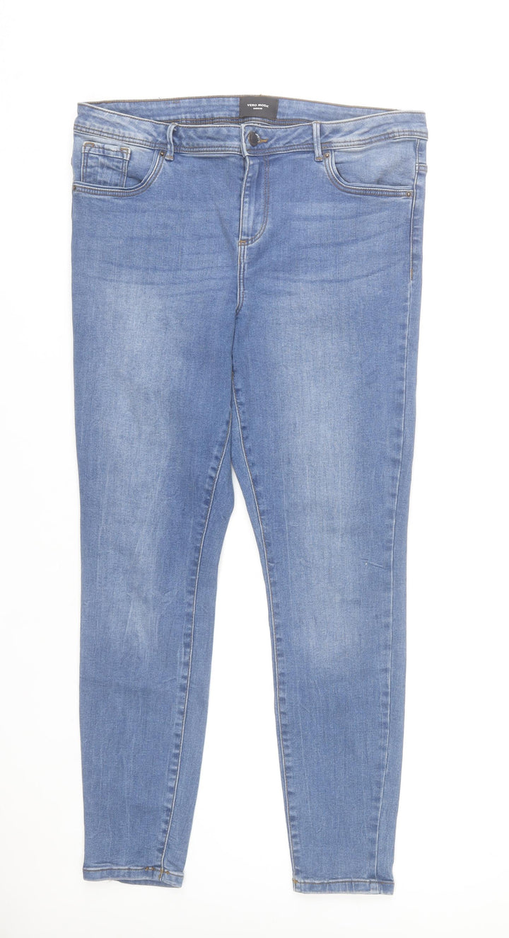 Vero Moda Women Blue Skinny Denim Jeans Size XL 30in Waist