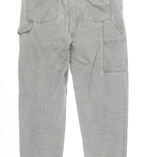 ASOS Design Men's Grey Cargo Trousers Size 34 Regular Fit