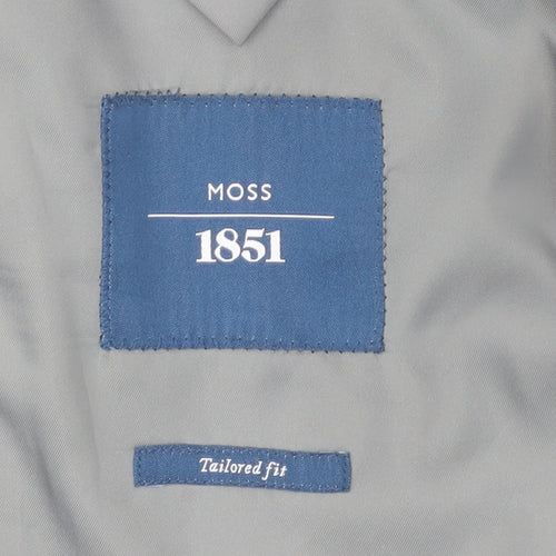 Moss 1851 Men's Grey Tailored Fit Wool Blend Suit Jacket 40R