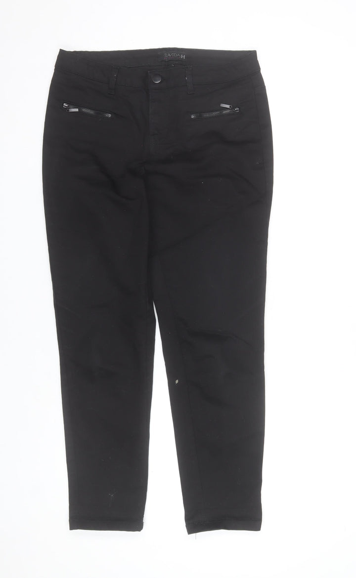 Savida Women's Black Skinny Jeans Size 10 Slim Fit Mid Rise Stretch