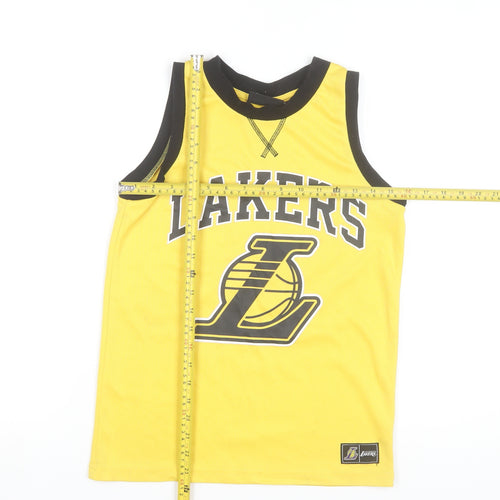 NBA Boys Yellow Basketball Tank Top 11-12 Years Jersey Style